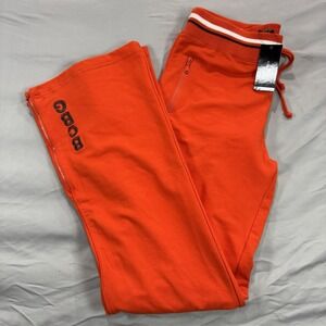 NWT BCBG MAXAZRIA Women's L Pants Burnt Orange Luxury Grunge Relaxed